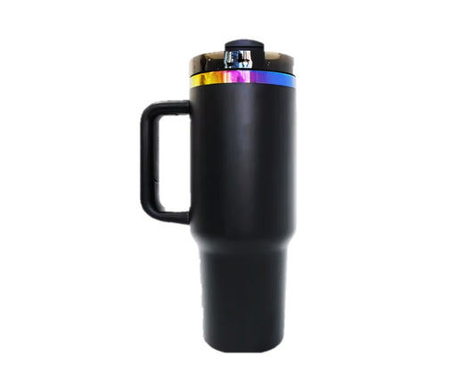 Custom 40oz Rainbow-Plated Tumbler