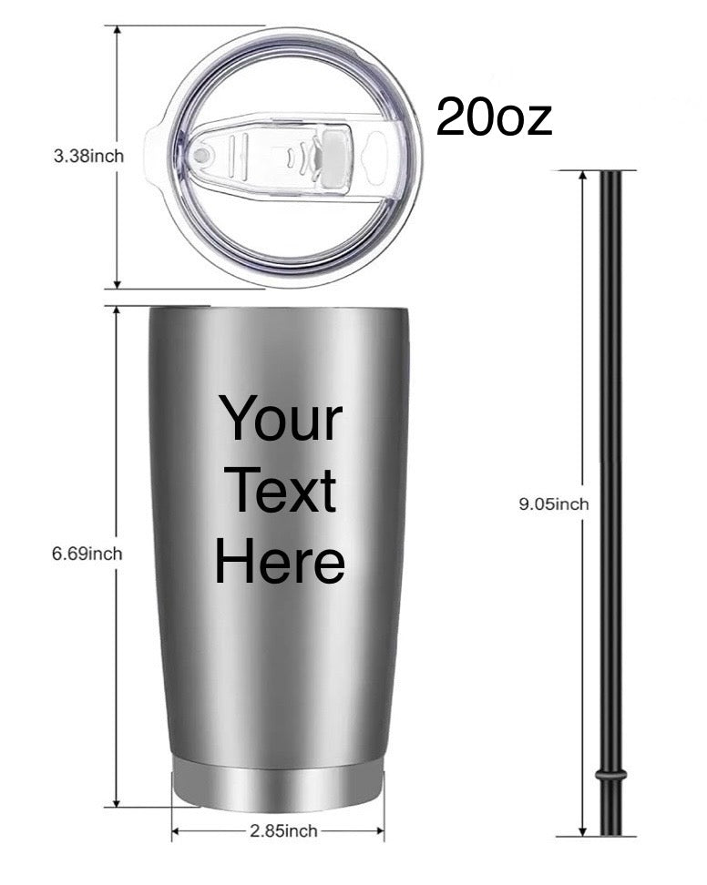 Custom 20oz Silver Tumbler